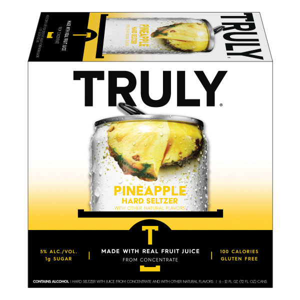 slide 4 of 10, TRULY Hard Seltzer Pineapple (12 fl. oz. Can, 6pk.), 6 ct; 12 oz