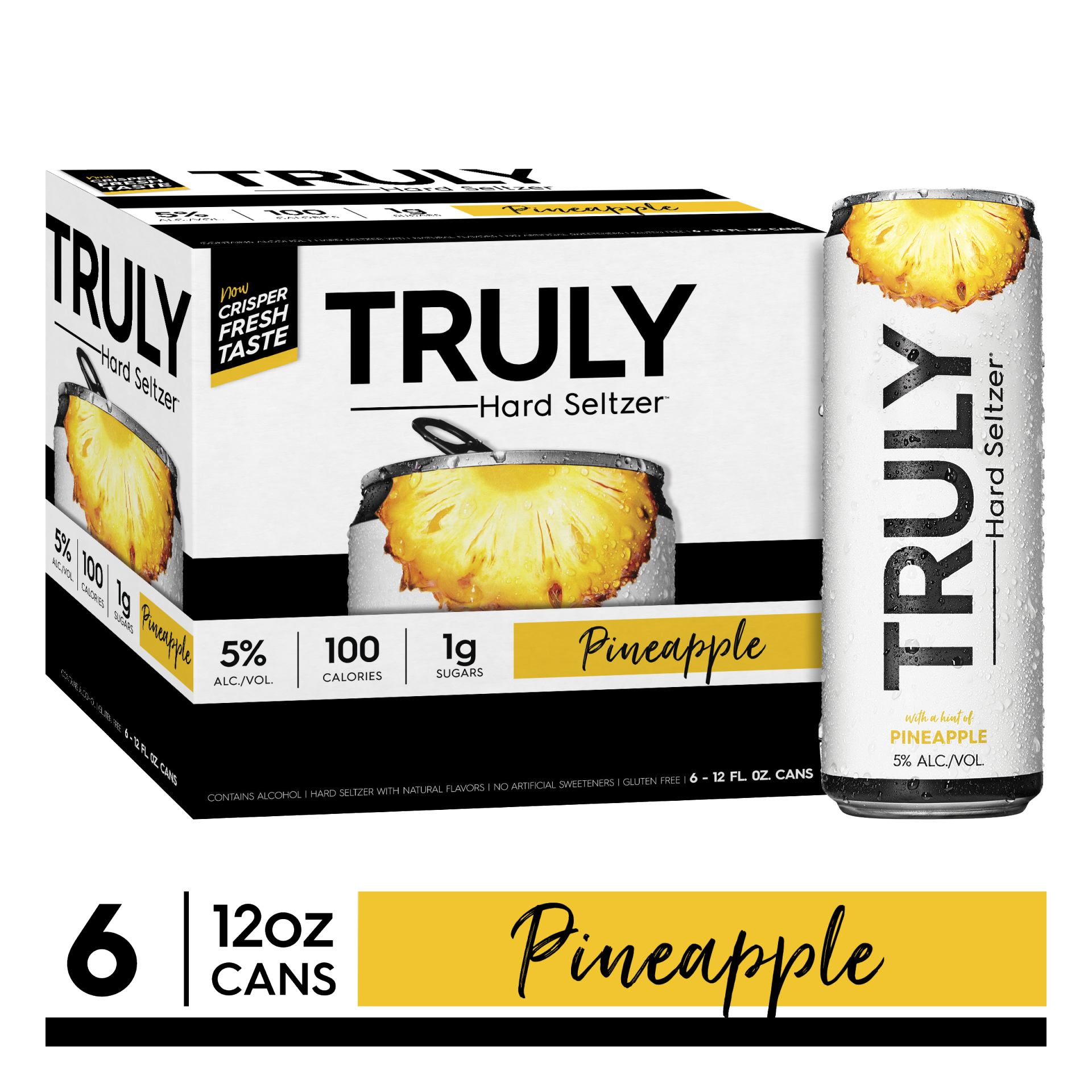 slide 1 of 4, Pineapple 6 Pack Can, 6 ct; 12 oz