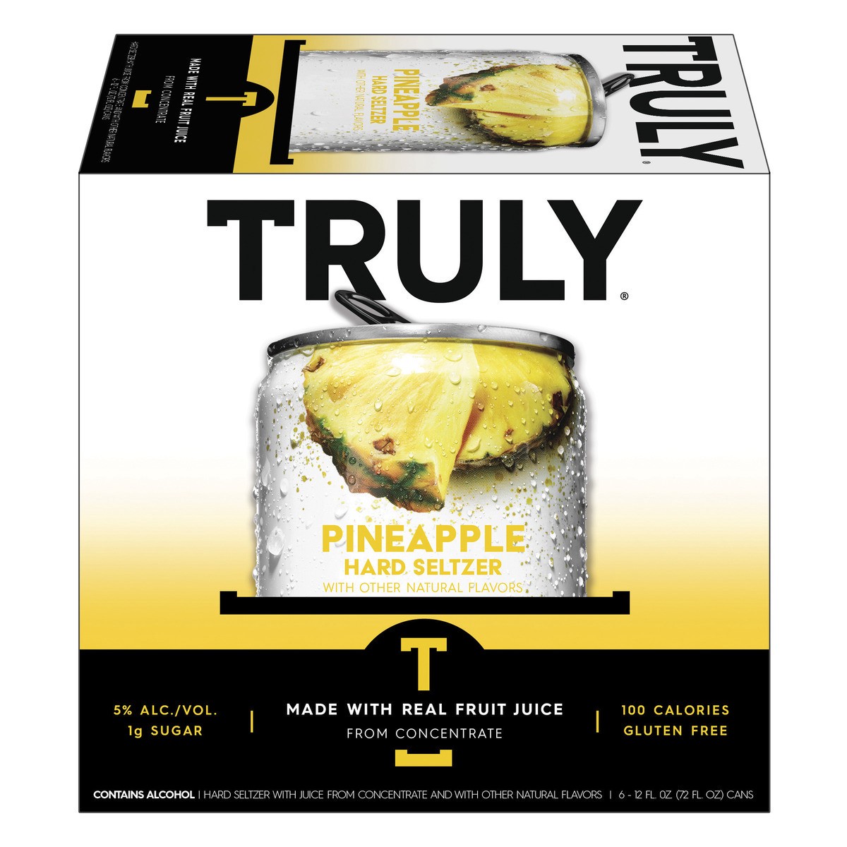 slide 1 of 10, TRULY Hard Seltzer Pineapple (12 fl. oz. Can, 6pk.), 6 ct; 12 oz