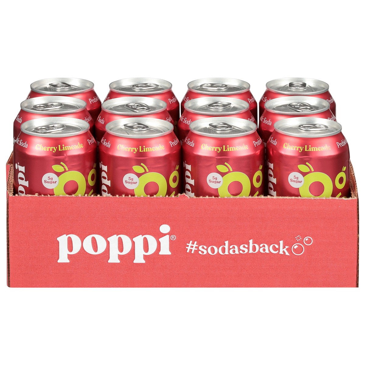 slide 3 of 4, Poppi Cherry Limeade Prebiotic Soda 12 - 12 fl oz Cans, 12 fl oz