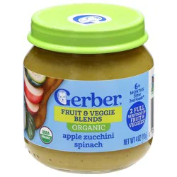 Gerber Organic Fruit & Veggie Blends - Apple Zucchini Spinach