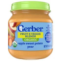 Gerber Organic Fruit & Veggie Blends 2nd Baby Foods - Apple Sweet Potato Pear