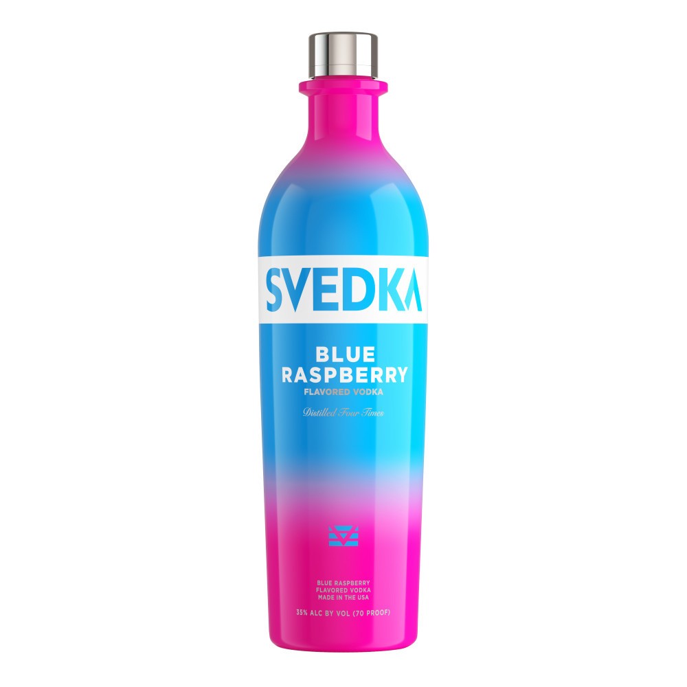 slide 1 of 25, SVEDKA Blue Raspberry Flavored Vodka, 750 mL Bottle, 70 Proof, 25.36 fl oz