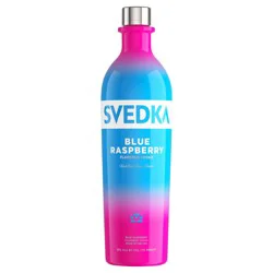 SVEDKA Blue Raspberry Flavored Vodka, 750 mL Bottle, 70 Proof