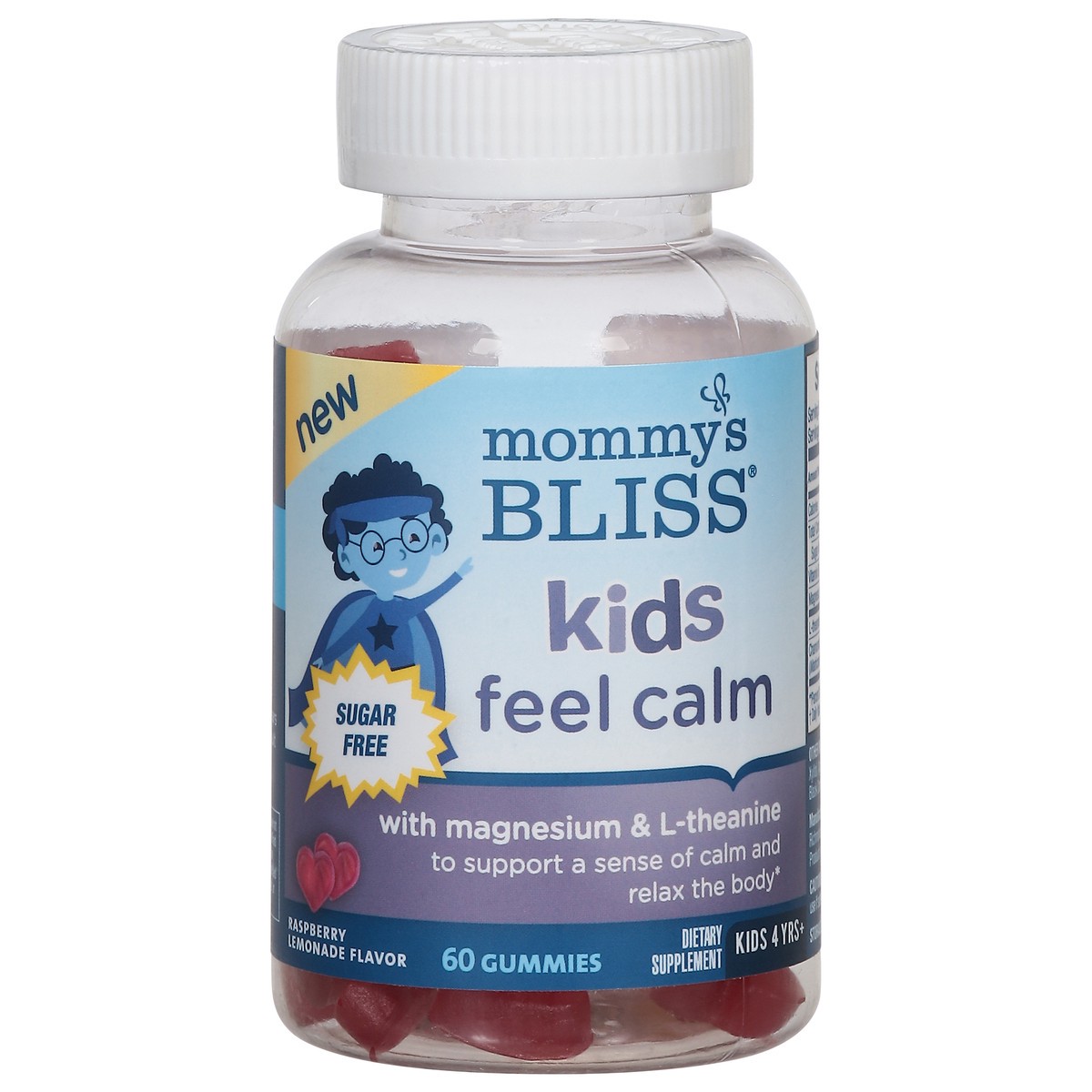 slide 4 of 14, Mommy's Bliss Kids 4 Yrs+ Raspberry Lemonade Flavor Feel Calm 60 Gummies, 60 ct