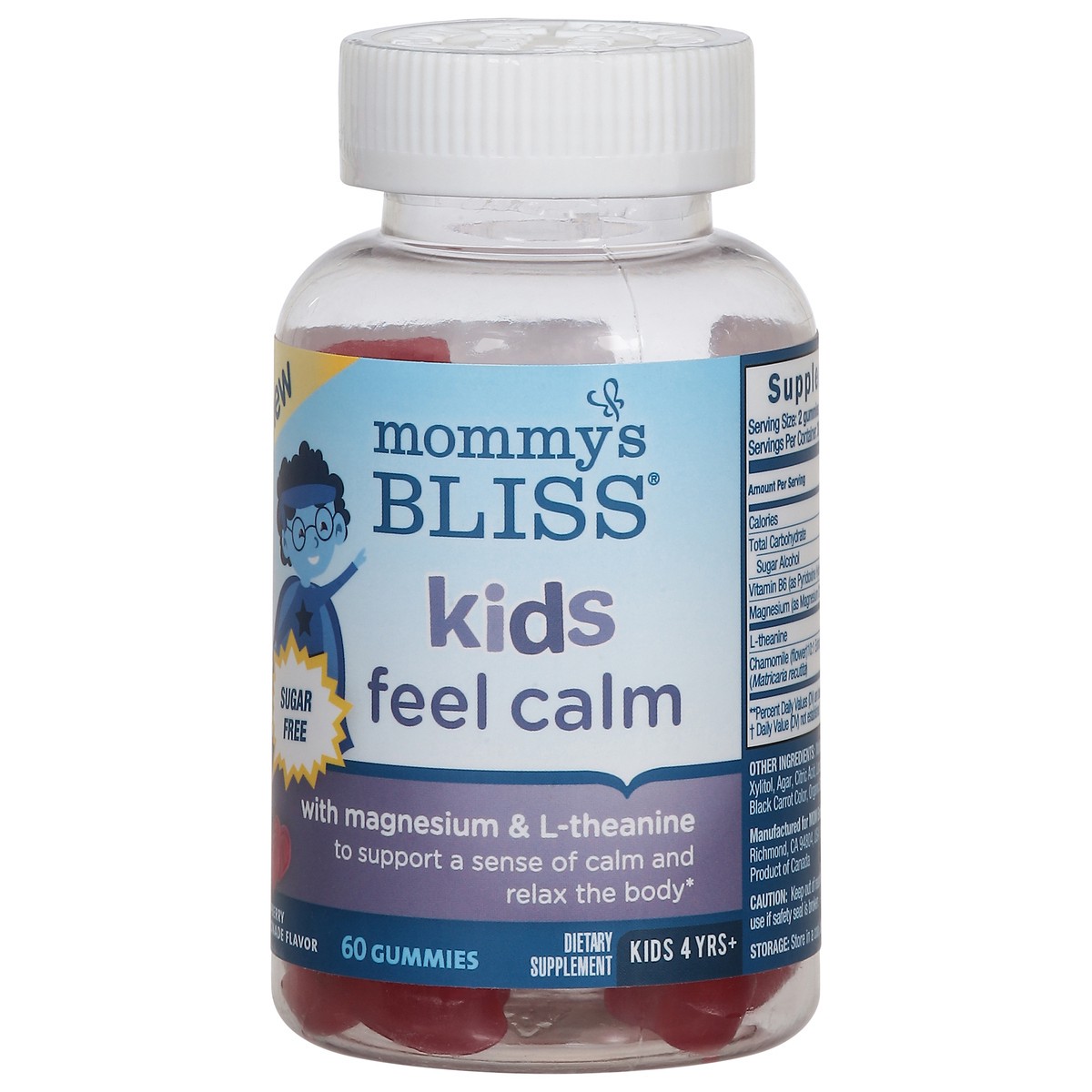 slide 9 of 14, Mommy's Bliss Kids 4 Yrs+ Raspberry Lemonade Flavor Feel Calm 60 Gummies, 60 ct