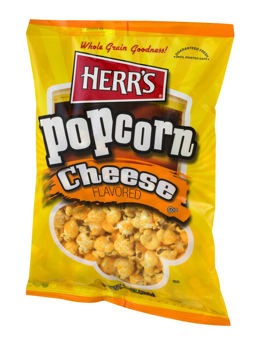 slide 4 of 9, Herr's Popcorn, Cheese Flavored, 3 oz