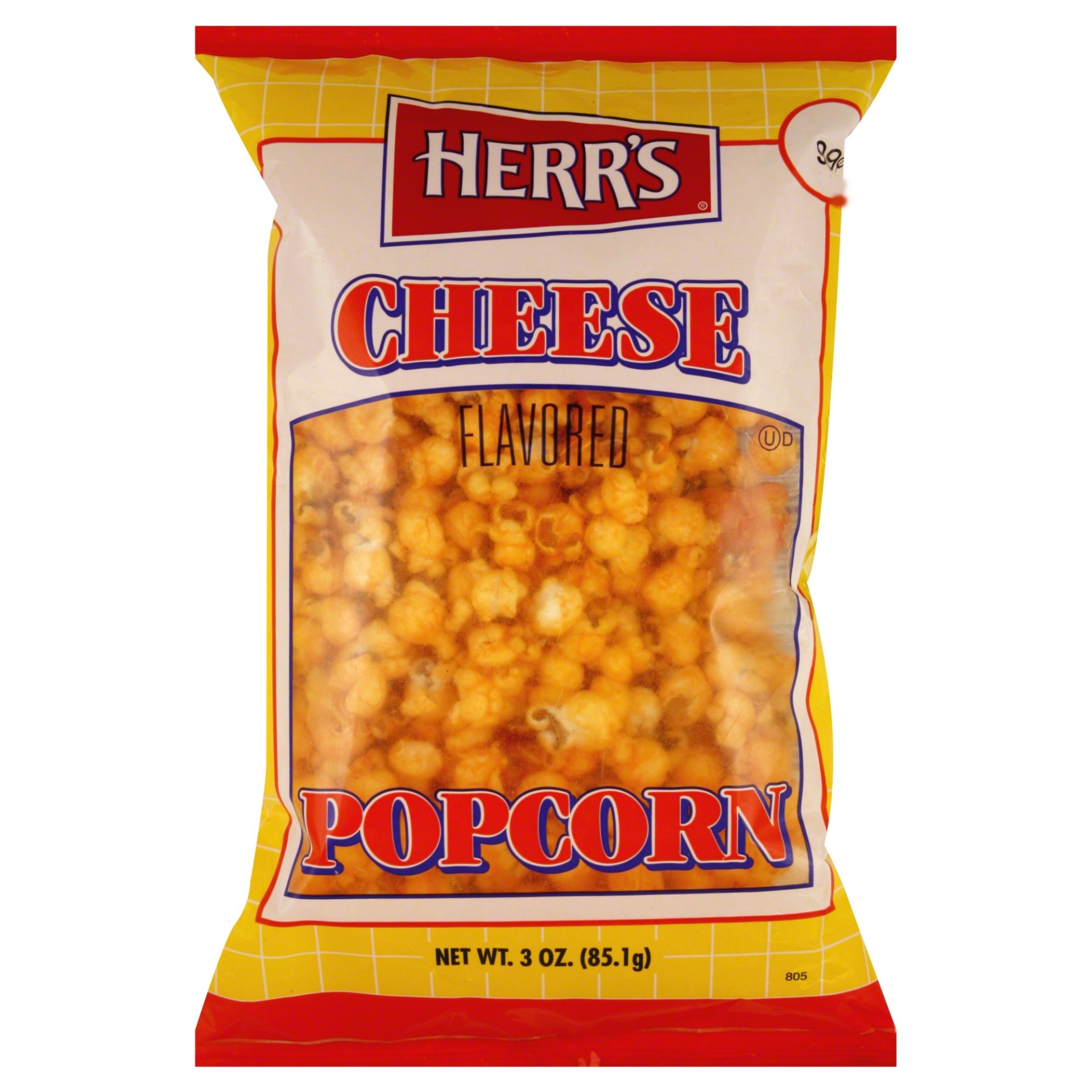slide 1 of 1, Herr's Popcorn, Cheese Flavored, 3 oz