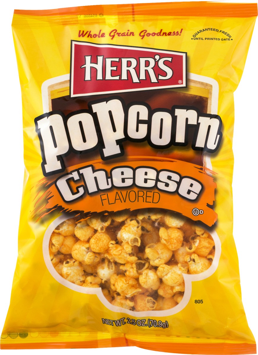 slide 8 of 9, Herr's Popcorn, Cheese Flavored, 3 oz