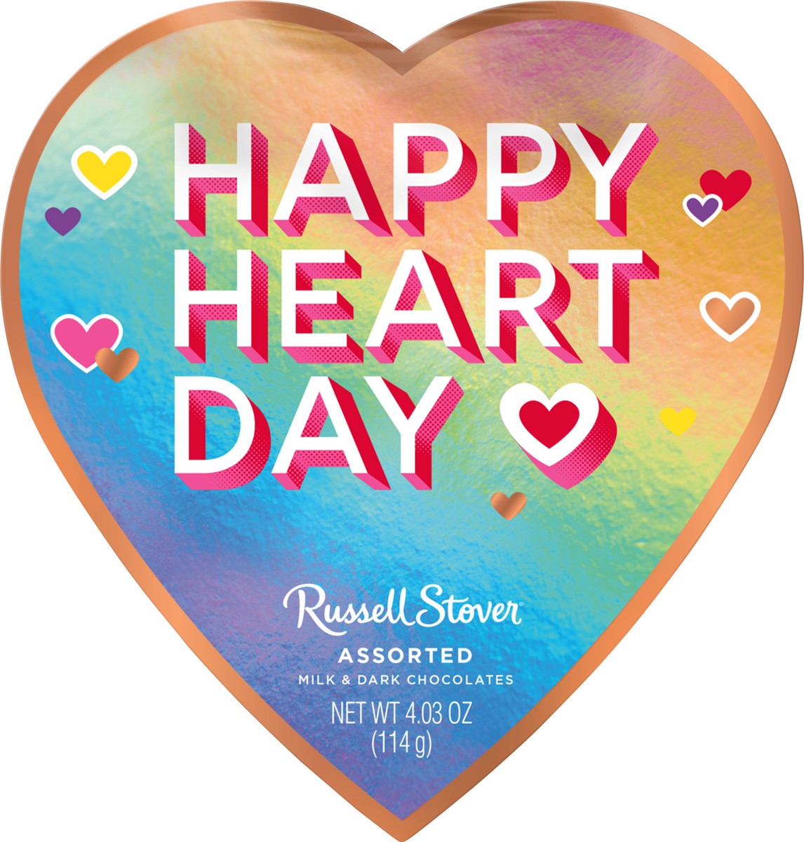 slide 5 of 12, RUSSELL STOVER Valentine's Day Tween Heart Assorted Milk & Dark Chocolate Gift Box, 4.03 oz. (7 pieces), 43 oz