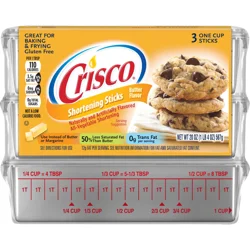 Crisco Gluten Free All Vegetable Butter Flavor Shortening Sticks 20 oz