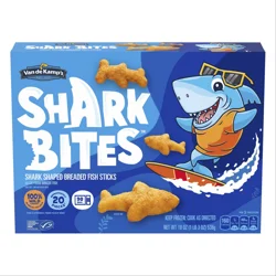 Van de Kamp's Shark Bites, Shark Shaped Breaded Fish Sticks, Frozen Meal, 24.6 oz.