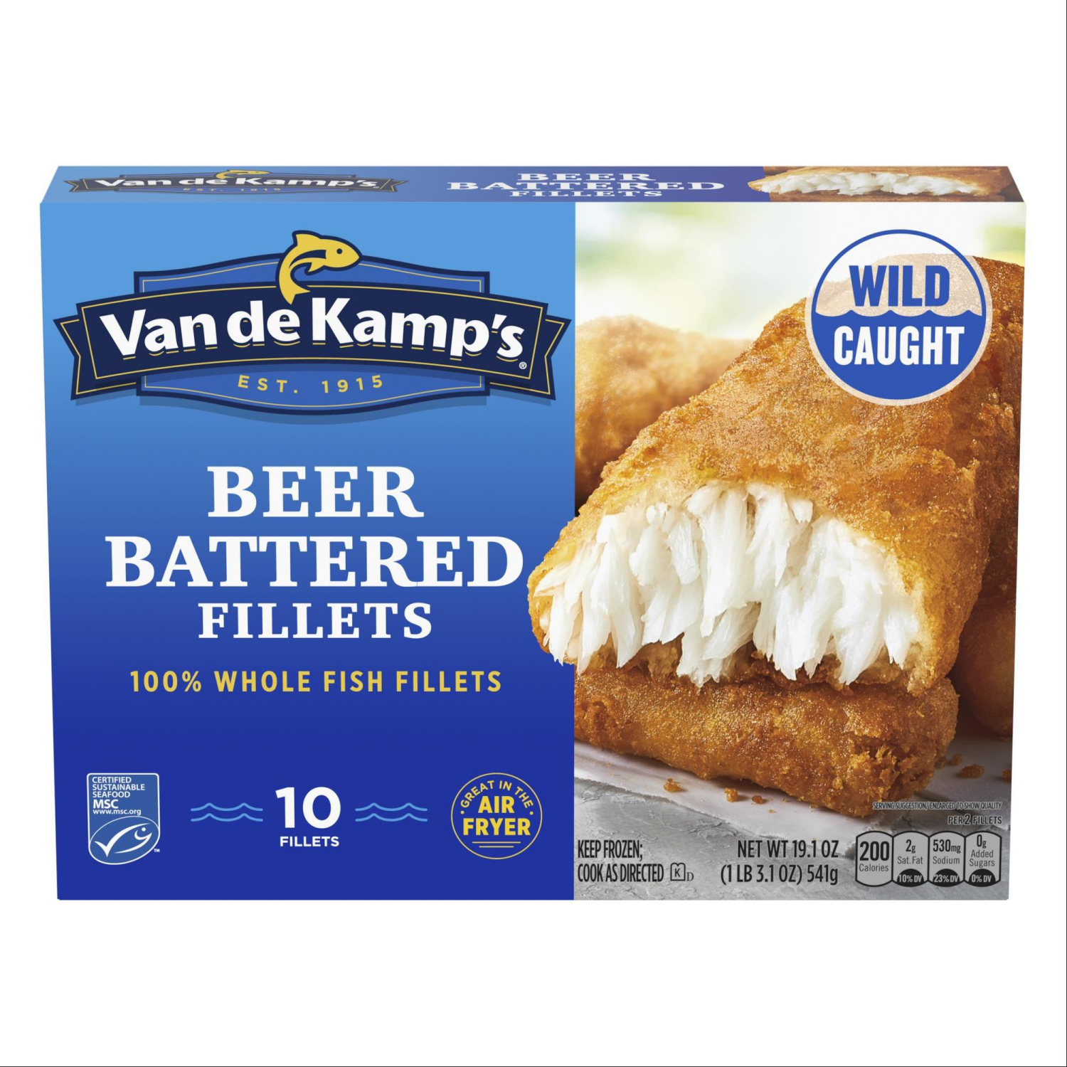 slide 1 of 6, Van de Kamp's Beer Battered Fish Fillets 10 ea, 10 ct