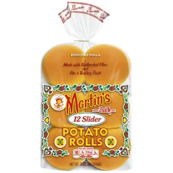 Martins Potato Sliced Slider Rolls 12 Count - 15 Oz