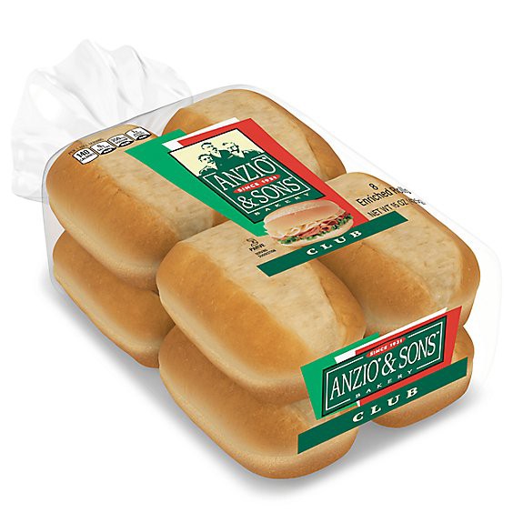 slide 1 of 1, Anzio & Sons Club Rolls - 15 Oz, 15 oz