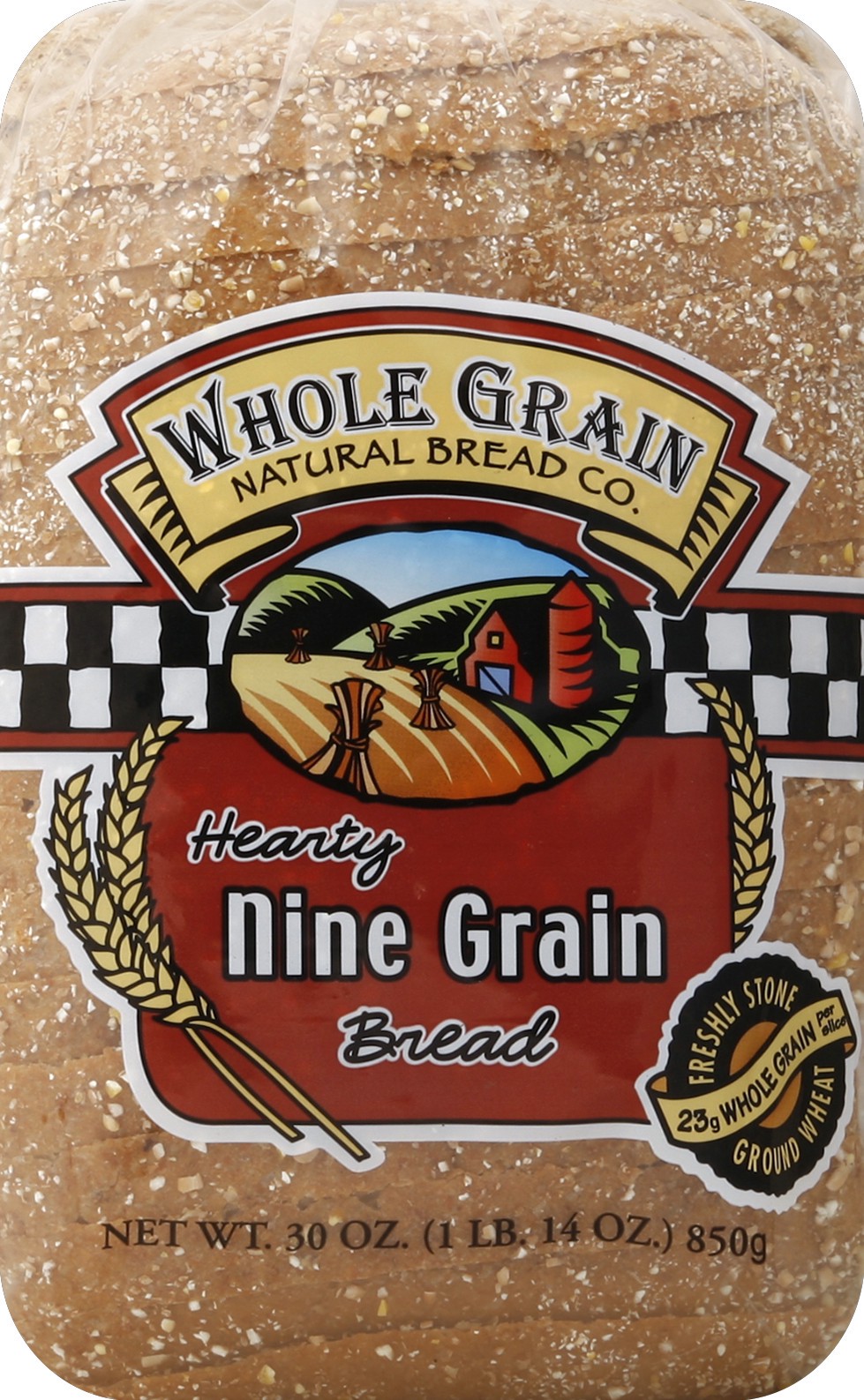 slide 2 of 4, Whole Grain Hearty Nine Grain Bread - 30 Oz, 30 oz