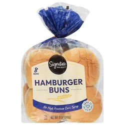 Signature Select Buns Hamburger Enriched 8 Count - 12 Oz