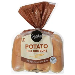 Signature Select Buns Hot Dog Potato 8 Count - 15 Oz