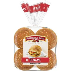 Pepperidge Farm Bakery Classics Sesame Topped Hamburger Buns - 15 Oz