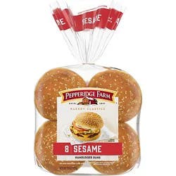Pepperidge Farm Bakery Classics Sesame Topped Hamburger Buns - 15 Oz