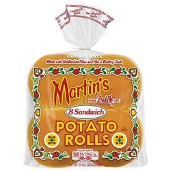 Martins Rolls Potato Sandwich 8 Count - 15 Oz