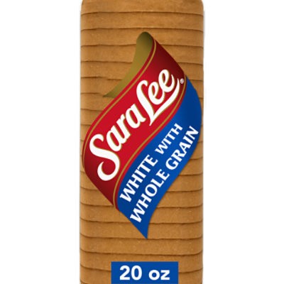 slide 1 of 1, Sara Lee White Made With Whole Grain Bread - 20 Oz, 20 oz
