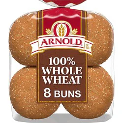 Oroweat Whole Grain 100% Whole Wheat Sandwich Buns - 16 Oz
