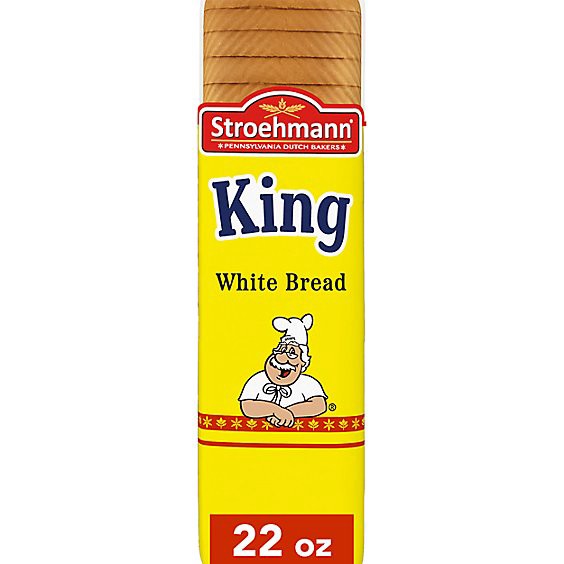 slide 1 of 6, Stroehmann King Sliced White Enriched Bread - 22 Oz, 22 oz