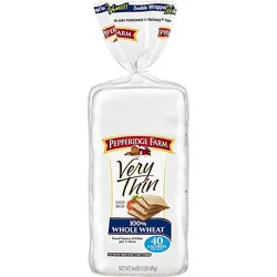 Pepperidge Farm Very Thin 100% Whole Wheat Bread - 16 Oz
