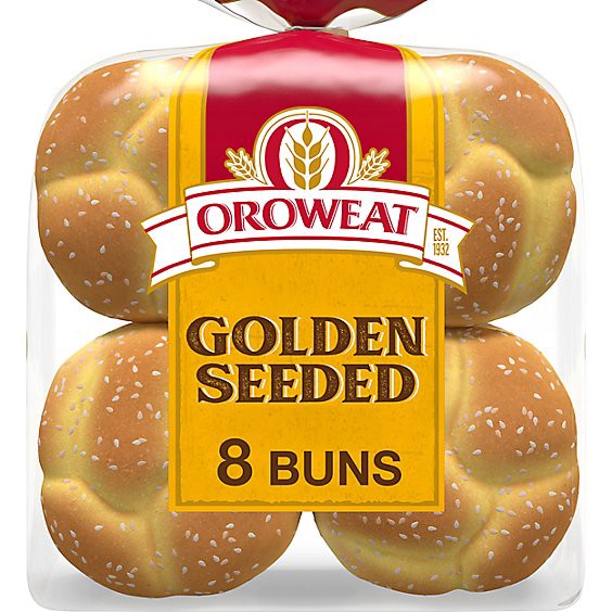 slide 1 of 1, Oroweat Golden Seeded Hamburger Rolls - 21 Oz, 21 oz