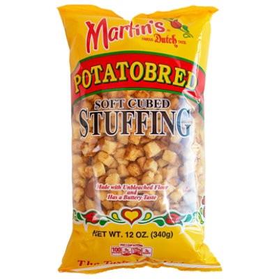 slide 1 of 1, Martins Stuffing Potatobred Soft Cubed - 12 Oz, 12 oz