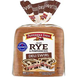 Pepperidge Farm Jewish Rye & Pumpernickel Deli Rye & Pump Swirl Bread - 16 Oz