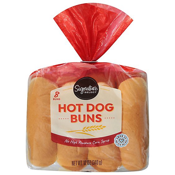 slide 1 of 1, Signature Select Buns Hot Dog Enriched 8 Count - 12 Oz, 12 oz