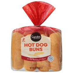 Signature Select Buns Hot Dog Enriched 8 Count - 12 Oz
