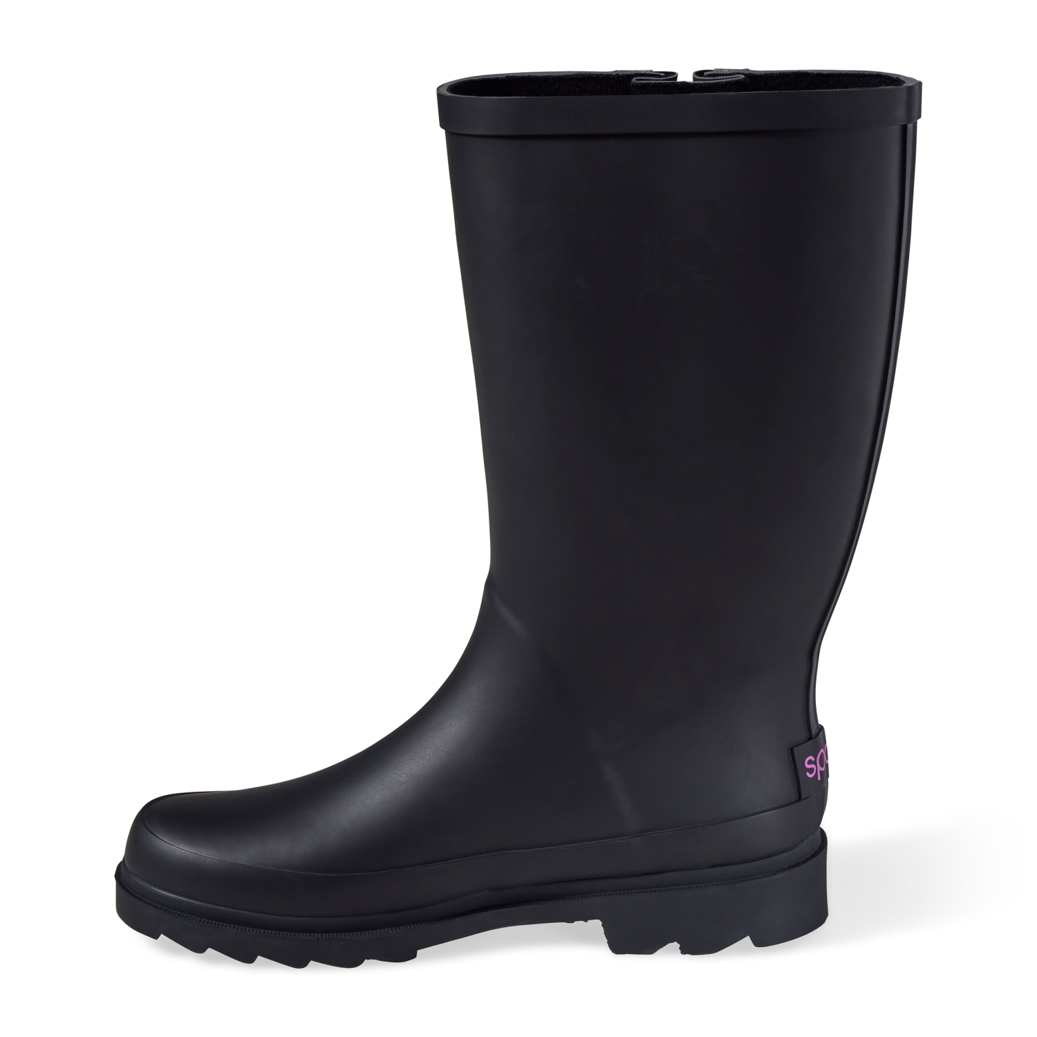 slide 4 of 6, Sporto Women's Rain Boots, Black, Size 7, Size 7