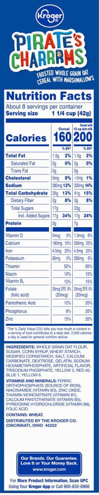 slide 3 of 4, Kroger Pirate Charrrms Cereal, 11.5 oz