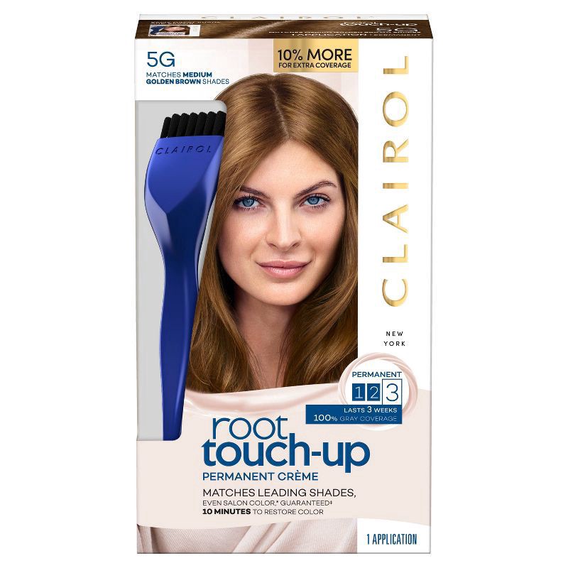 slide 1 of 7, Nice 'n Easy Clairol Root Touch-Up Permanent Hair Color - 5G Medium Golden Brown - 1 kit, 1 ct