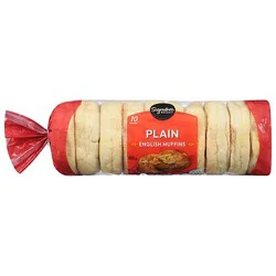 Signature Select English Muffins Plain 10 Count - 20 Oz