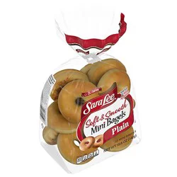 Sara Lee Plain Made With Whole Grain Mini Bagels - 16 Oz