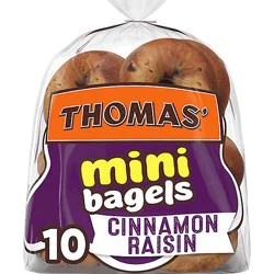 Thomas' Cinnamon Raisin Mini Bagels 10 Count - 15 Oz