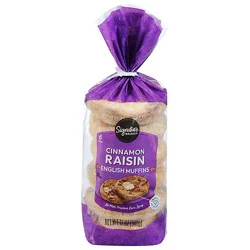 Signature Select English Muffins Raisin Cinnamon 6 Count - 12 Oz