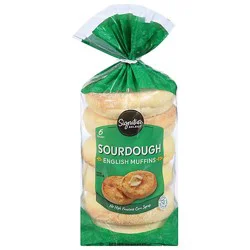 Signature Select English Muffins Sourdough 6 Count - 12 Oz