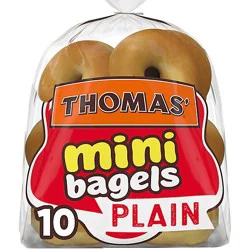 Thomas' Plain Mini Bagels 10 Count - 15 Oz