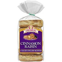 Oroweat Cinnamon Raisin Sliced English Muffins - 14 Oz