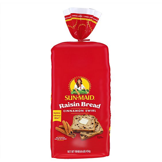 slide 1 of 1, Sun-Maid Raisin Bread, 16 oz