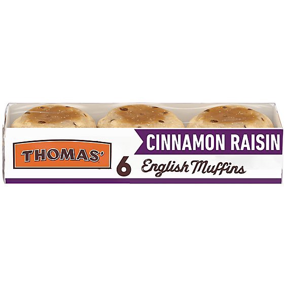 slide 1 of 10, Thomas' Cinnamon Raisin English Muffins - 6 - 13 Oz, 13 oz
