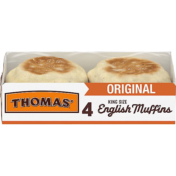 slide 1 of 1, Thomas' King Size English Muffins - 12 Oz, 12 oz