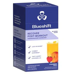 Blueshift Recover Post-Workout Strawberry Peach Drink Mix Packets