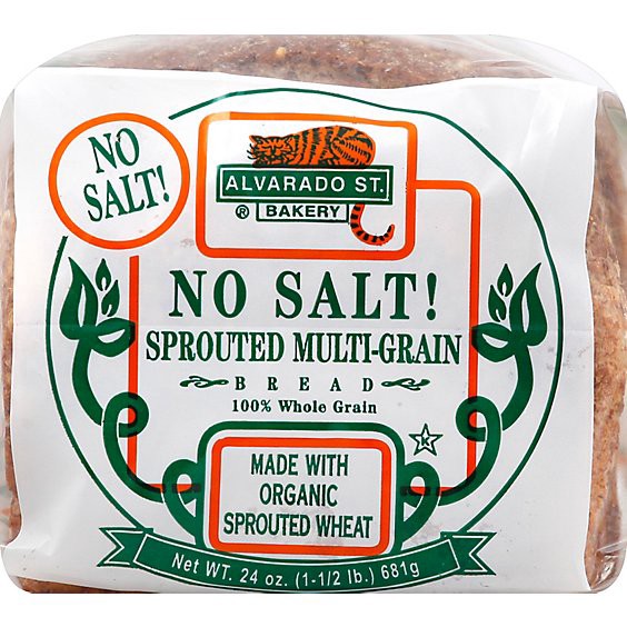 slide 1 of 1, Alvarado St. Bakery Sprouted Multi Grain No Salt Bread - 24 Oz, 24 oz