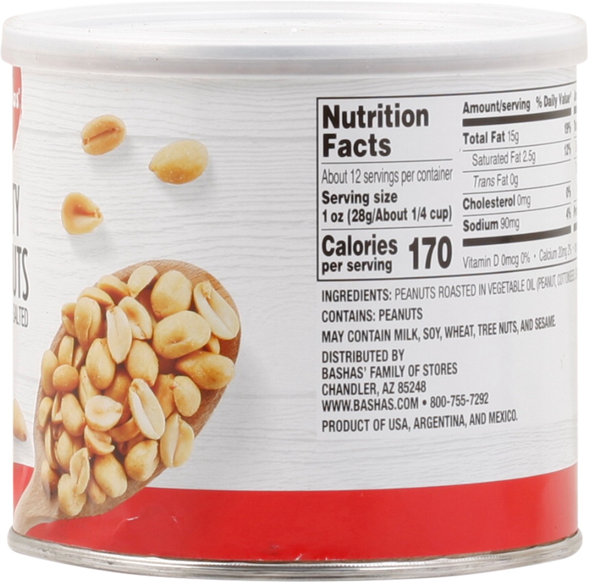 slide 12 of 13, Bashas Party Peanuts, 12 oz